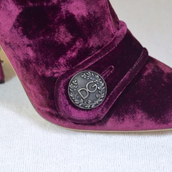 Purple Embellished Heel Ankle Boots/Booties - Picture 9 of 9